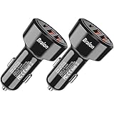 USB-C-Auto-Ladegerät [2er-Pack], Bralon 44 W (PD 3.0 20 W & Dual USB-A 24 W/4.8 A), kompatibel mit Phone 12/12 Pro (Max)/12 Mini/11/11 Pro (Max)/XS/XR/X/8/7, Galaxy Note S10 S9 S8