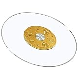FCHMY 50-120cm Heavy Duty Lazy Susan drehbares Tablett aus gehärtetem Glas Runder Tischplattendrehtisch Esstisch Mittelstücke Servierplatte 360° Drehbar glatt mit leiser Metallb