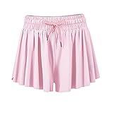 WEXCV Damen Sporthose Laufen Yoga Fitness Schnelltrocknend Leicht Falsch Zwei Rock Shorts Hosen Zwei Stück graue Fälschung Hakama Fitnesshosen Training