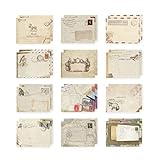 Baobiutin GruÃŸkarte Umschläge Mini Umschläge Retro Vintage Mini Bunte Umschlag Für Weihnachten Hochzeit 12pcs Handicrafts für Erw