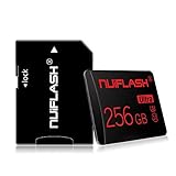 nuiflash 256GB Micro SD Speicherkarte mit SD-Adapter (Schnelle Geschwindigkeit Klasse 10) TF Memory Karte für Kamera, Microsd SD Speicherkarte Card füR Kamera, Handy, Tablet, Spielkonsole, D