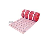 WFWJSKJ Programmierbarer Thermostat Fußbodenheizung Matte System Kit für Marmor Fliesen Zement Terrazzo Haus Home Wohnzimmer WiFi Thermostat Sensor 12m2 100W / m2 intellig