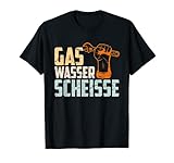 Gas Wasser Scheiße Anlagenmechaniker Klempner Vintage T-S