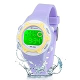 Kinderuhr Digitale für Jungen Mädchen,7 Farbe LED Wasserdicht Kinder Armbanduhr Sport Multifunktions mit Alarm Armbanduhr für Jungen Mädchen Alter 4-12 als Geschenk