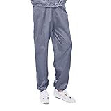 ESD Safe Comfort Fit Overalls Non-Stretch Unisex Uniform für Reinraum Werkstatt, L, grau, 1