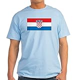 CafePress - Kroatien-Flagge - T-Shirt aus 100 % Baumwolle Gr. M, hellb