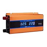 ZHCJH Car Power Inverter 1200W DC 12V to 240V 230V AC Car Vehicle with LCD Display One USB and Two Cooling Fans I