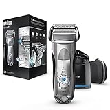 Braun Series 7 Rasierapparat 7898cc, mit Reinigungs- und Ladestation, inkl. Reise-Etui, silb