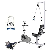 ZCYXQR Liegeergometer mit einstellbarem Widerstand， Motorisierter Bein- und Arm-Pedaltrainer， Schlaganfall-Reha-Ausrüstung Ober- und Unterteil E (Indoor-Sport)
