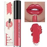 WHXHN Matte Liquid Lipstick Set, Langlebiger Lippenstift Wasserdicht 24 Stunden Rot, 12 Farben Creme Textur Lippenstift Wasserdicht (1#)