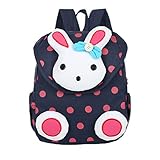 1-3 Jahr Schultasche Kinder Rucksack Jungen Mädchen Animal Schule Tasche,Cute Rabbit Kinderrucksack Kinder Kindergarten Kleine Schultasche (Tiefes Blau)