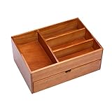 ZYL-YL Handgefertigte Holz Desktop-Massivholz-Kosmetik-Aufbewahrungsbehälter/Drawer/Sonstiges Schmuck Retro Büroraum (Farbe : Braun)