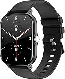 l b s Smartwatch für Männer und Frauen mit Herzfrequenz-Monitor mit mehreren Sport-Modi, IP68, wasserdicht, 4,3 cm (1,7 Zoll), voller Touchscreen, Fitness-Tracker, S