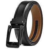 Miller Rock Herrengürtel Faux Pin Schnalle Leder mit Jeans Black Metal Schnalle (Schwarz) (Belt Length : 115CM, Color : Black)
