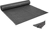 Laneetal Zaunblende Sichtschutz Windschutz Staubschutz Schattierwert mit Kabelbinder, Sonnenschutz für Garten Balkon Sportplatz Gelände, Schattiergewebe 150 g/m², Anthrazit, 1x10