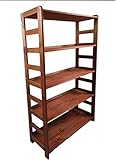 HOLZREGAL Kiefer Massiv Regal Bücherregal Büroregal Modulregal BRAUN Gebeizt R-* 8 Varianten (R-09 BRAUN HxBxT 166x63x33 cm)