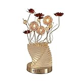 LHFHA Stehlampe Upright Lights Tischlampe Alumiled Vase Lampe Mit Roten Blumen Kristallkugel - Dekoration Tischlampe Für Wohnzimmer Schlafzimmer,Stehlamp