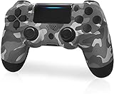 JORREP Ersatz für PS4 Controller,Wireless Controller für Playstation 4/Pro/3/Slim/PC,Six-Achsen Gyro Sensor Dualshock 4 Console mit Headphone Touch Panel and Mini LED Display (Gray)