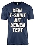 T-Shirt selbst gestalten mit eigenem Text Bedrucken Lassen personalisierte Geschenke männer Tshirt Damen mit Aufdruck Tshirt Bedrucken Lassen t Shirt selber gestalten Custom (XL, Navy, x_l)
