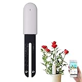 CHYBFU Flower Care Bodentester, Intelligenter 4 in1 Bluetooth Pflanzen Sensor Feuchtigkeitsmessgerät Pflanzen Überwacht Automatisch die Luftfeuchtigkeit/Licht/Fruchtbarkeit/Temperatur-iOS