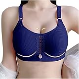WANGTIANXUE Damen BH Dessous Ohne Bügel EIN Stück Bra Sexy Push Up BH Übergröße dünn Sport BH Rückenverschluss Einfarbig Bralette BHS Frauen Bequemer Hohl Atmungsaktive Büstenhalter Unterw