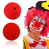 EROSPA® - Clown-Nase - Schaumstoff - Rot - 2 Stück - Karnevel Fasching Hallow