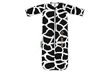 Puckababy - Baby-Schlafsack 6 Monate-2,5 Jahre - Bag 4 Seasons - Ganzes Jahr - 0.25-2.5 TOG - Baumwolle und Teddy Stoff - Giraph Dream/Schw