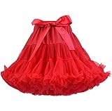 Damen Tüll Petticoat Damen Tutu Rock Tutu Rock Für Damen Erwachsene Tutu Röcke Damen Tutu Kleider Schwarze Tutu Röcke Für Damen Nylon Tutu Rock Unterröcke Tutu Damen Rosa Groß Rot M