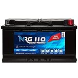 NRG Premium Autobatterie 12V 110AH 910A/EN Batterie ersetzt 88AH 90AH 95AH 100AH 105AH