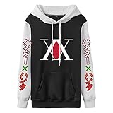 cshsb Herren Kapuzenpullover Hunter X Hunter Killua Zoldyck Hoodies Streetwear Lässige Sweatshirts,A,XXL