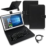 Tablet Hülle kompatibel für Alldocube kPad 10.4 Tasche Tastatur Bluetooth Keyboard QWERTZ Schutzhülle Cover Standfunktion Schutz Case, Farben:Schw