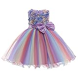 Mädchen Prinzessin Kleid Rot Schöner Druck Bowknot Paillette Tüll Festzug Kleid Geburtstagsfeier Prinzessin Hochzeitskleid Weihnachtsrock