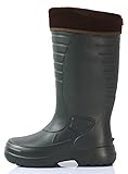 LEMIGO leichte Eva Gummistiefel gefüttert GRENLANDER 862 (43, grün)
