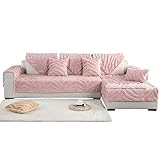 Sofabezug 1 2 3 4 sitzer ohne armlehne Sofahusse Bettcouch Schonbezug Einfarbig,Sofakissen,pink,45 * 45cm Kissenbezug