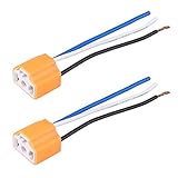 Keramik-buchse 2 stück weiblich keramik scheinwerfer kabelbaum umbausatz stecker adapter sockel für h4 / 9003 / hb2