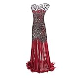 Zilosconcy Damen Kleider Winter Grosse Grössen Vintage Pailletten Kleider Damen Lang Weihnachtskleid Damen Sexy Brautjungfernkleider Lang Tüll Maxikleid Rockabilly Kleid Brautkleid Party 