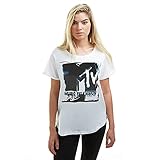 MTV Damen Glitch T-Shirt, weiß, 40