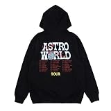 Travis Scott Hip Hop Rapper Hoodie Pullover Hooded Hoody, Schwarz, L