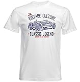 TEESANDENGINES Herren T-Shirt Alfa Romeo 8C 2300 Monza, Weiß Gr. 58, weiß