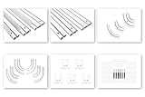 HEXIM Vorhangschienen & Zubehör aus PVC - Auswahl von 1, 2 & 3-läufigen Schienen, Rundbögen, Montagezubehör sowie Blenden - OM Modellreihe (Montagezubehör für 2-läufige OM Schienen)