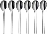 WMF Nuova Espressolöffel Set, 6-teilig, Espressolöffel, spülmaschinengeeignet, L 11 cm, Cromargan Edelstahl p