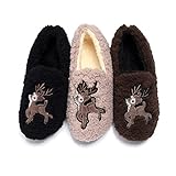 ZZLHHD Leichtehüttenschuhe,Winter-HausschuheausBaumwollemitTaschenabsatz,warmePlüsch-Baumwoll-Hausschuhe,Kaffee,40,M