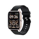 HYK Smart Watch, mit Schlafmonitor, Fitness-Tracker, Gesundheitsüberwachung, Trainingsdaten-Aufzeichnungsnachricht und Anruferinnerung, Wettervorhersage(A)