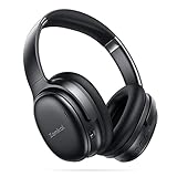 Zamkol Bluetooth Kopfhörer mit Noise Cancelling,Kabellos Headphones Over Ear mit 30h Akku,CVC 8.0 HD Mikrofon,Qualcomm QCC3005 Chip,Faltbar for Homeoffice,Reisen,Arbeit,Flugzeug,Gaming-Schw