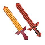 Creativity Diamant-Schwert Kinder Ritter Krieger Schwert & Schild Schaumstoff Spielzeug Set Flammenschwert Lava Schwert Waffe Requisiten rund um das Spiel Rollenspiel und Deformation (5 Kombinationen)