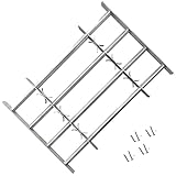 vidaXL 2x Fenstergitter Ausziehbar für Fenster Sicherheitsgitter Ausziehgitter Einbruchschutz Fenstersicherung mit Montagezubehör 1000-1500