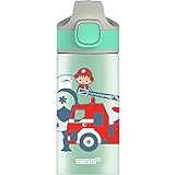 SIGG Fireman Kinder Trinkflasche (0.4 L), schadstofffreie Kinderflasche mit auslaufsicherem Deckel, Trinkflasche aus Aluminium mit S
