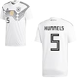 adidas DFB Deutschland Fußball Trikot Home Heimtrikot WM 2018 Herren Kinder mit Spieler Name Farbe Hummels, Größe S