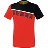 Erima Herren T-Shirt 5-C Rot/Schwarz/Weiß S