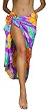 King Kameha Funky Hawaii Cover-up Pareo Sarong, Big Flower, Hellviolett, G